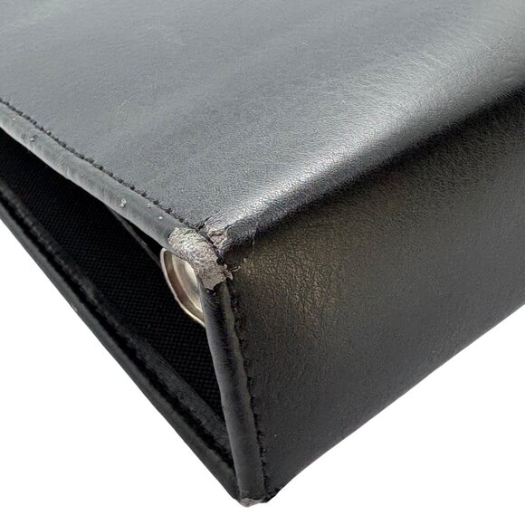 Franklin Covey Black Leather Zip Binder Planner Organizer 7-Ring With Card Slots - Picture 10 of 12